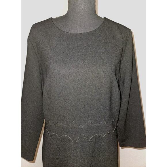 NWT! Banana Republic Black Scalloped Waist Sheath Dress Size 12 - Picture 3 of 15